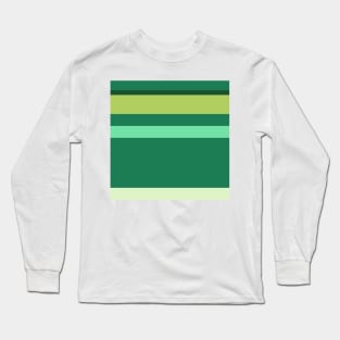 A mild combination of Salem, Seafoam Blue, Very Light Green, Pine and June Bud stripes. Long Sleeve T-Shirt